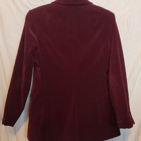 Burgundy 2 Piece Skirt Suit Combed Cotton Womens 13 Thats Me Junior Sportswear - Picture 8 of 14